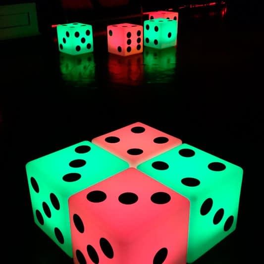 Cubo LED DADO poker